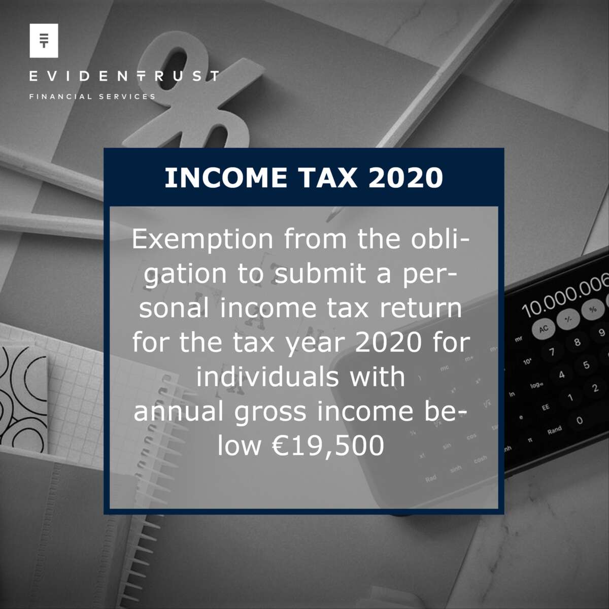 2020 Income Tax form exception for income below €19,500 - Evidentrust ...