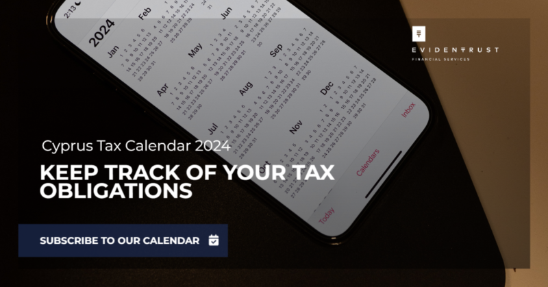 Tax Calendar 2024evidentrust Financial Servicesl Evidentrust Financial Services Ltd 3689